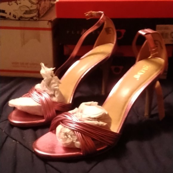 Brash Odessa Pink Rose Strappy Heels Size 13m With Box - Picture 1 of 10